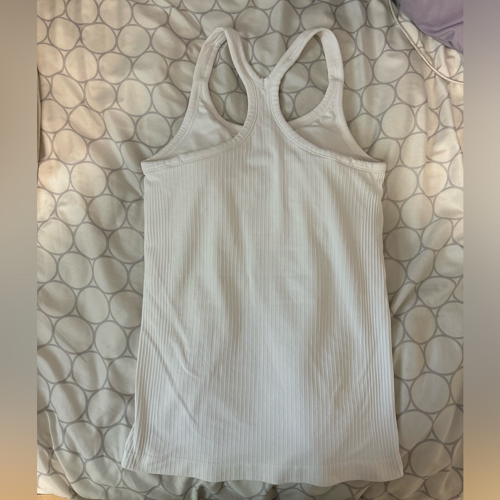 Two Amazon Ribbed Racer Back Athletic Tanks - Picture 4 of 6